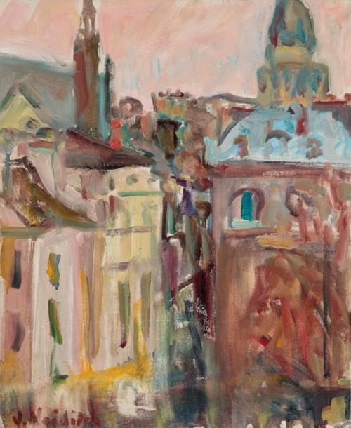 Vladimir NAIDITCH (1903-1980)
Vue de Paris Huile sur carton toilé. Signée en bas à gauche. 46 x 38 cm