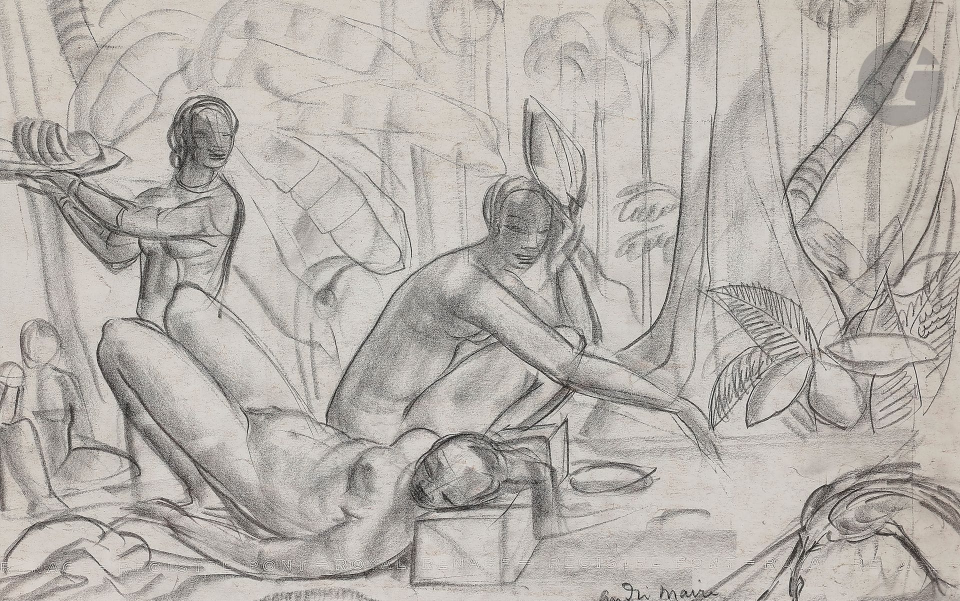 André MAIRE (1898-1984
)Indochina, women loungingFusain
.
Signed lower right.
30,5 x 49 cm



