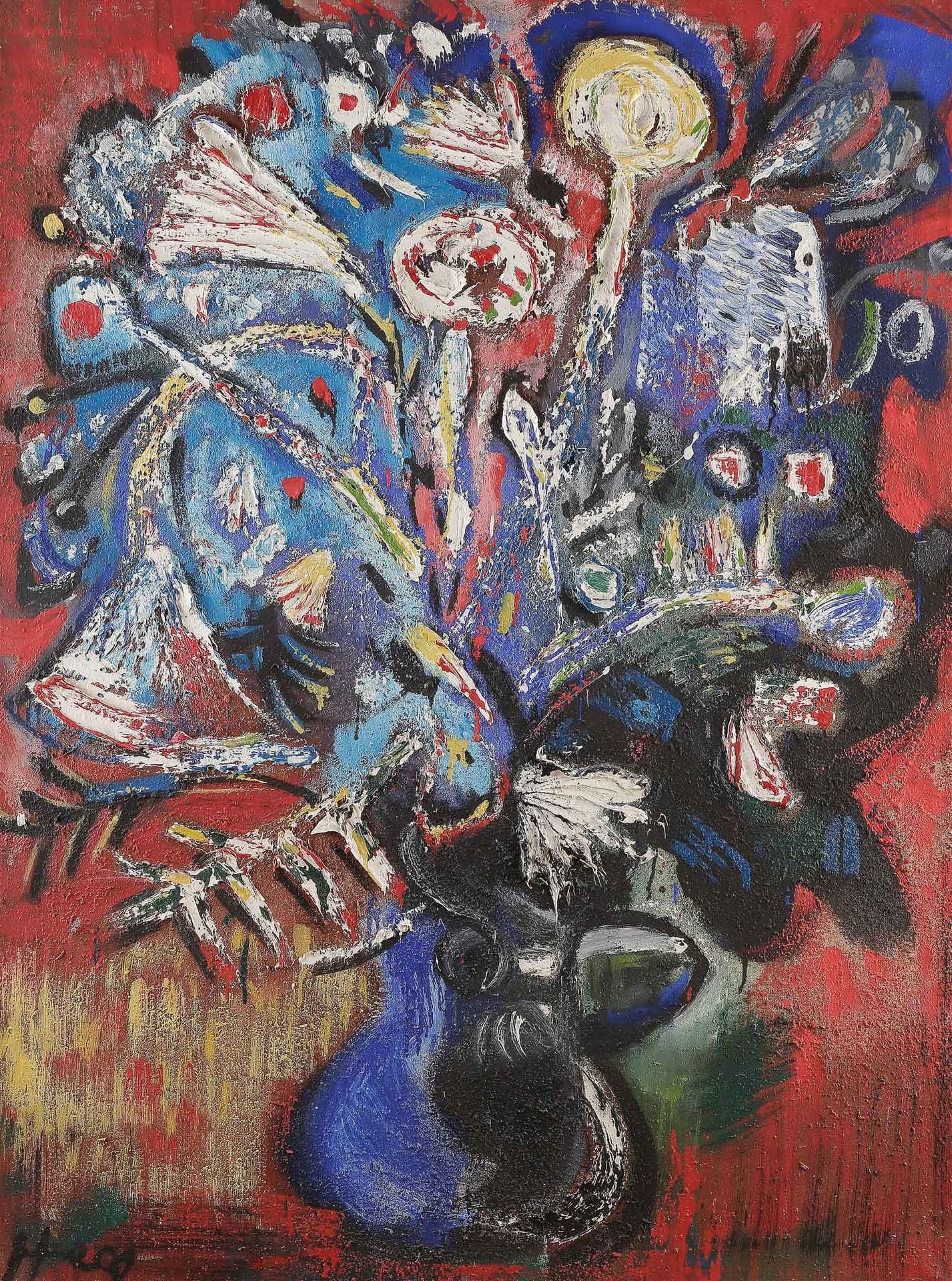 Emile HECQ [belge] (1924-2008)
Vase de fleurs
Huile sur toile.
Signée en bas à gauche.
130 x 97 cm