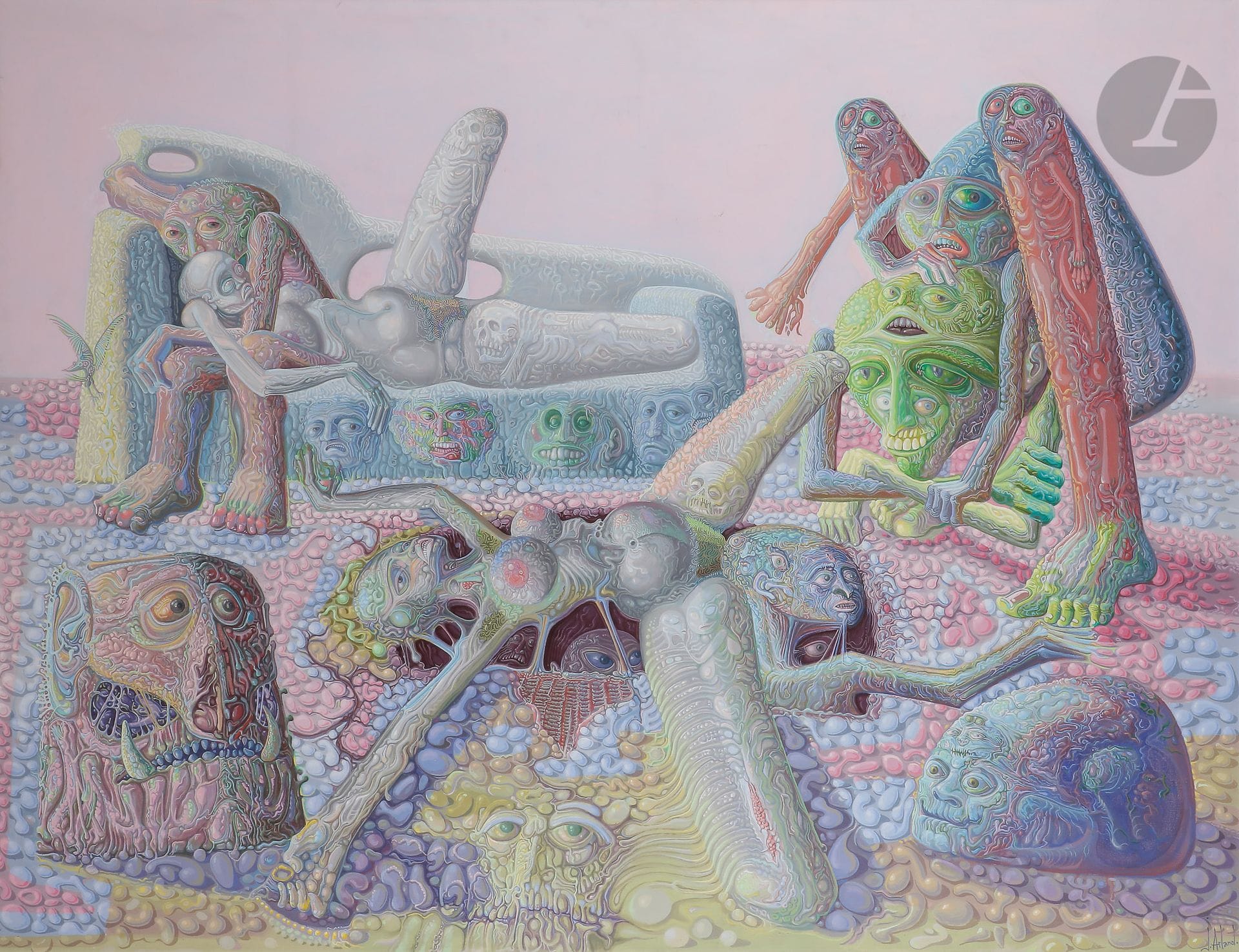Jacques ARLAND (1929-2018)
L'Attente, 1975
Huile sur toile.
Signée en bas à droite.
114 x 146 cm

Lot vendu sur folle enchère.