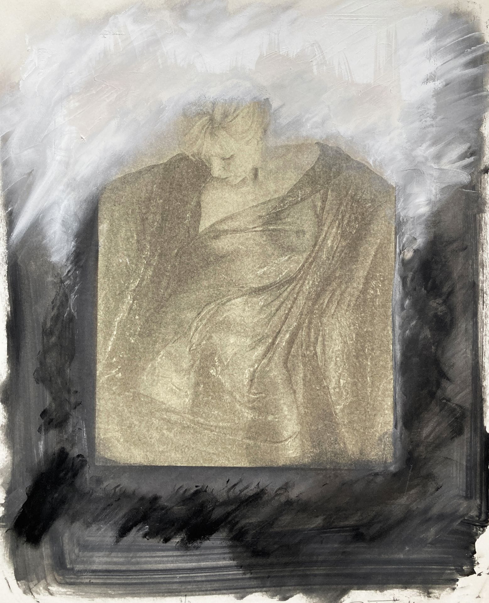 Claude Fauville (1940) 
Nus féminins drapés, c. 1990. 
Trois épreuves au platine, rehaussées à la gouache, signées et numérotées à 3 ex. au crayon dans la marge inférieure. 
Format moyen : 50 x 40 cm avec marges

Claude Fauville (1940) 
Draped Female Nudes, c. 1990. 
Three platinum prints, enhanced with gouache, signed and numbered in pencil in the lower margin. Edition of 3. 
Average size : 50 x 40 cm with margins