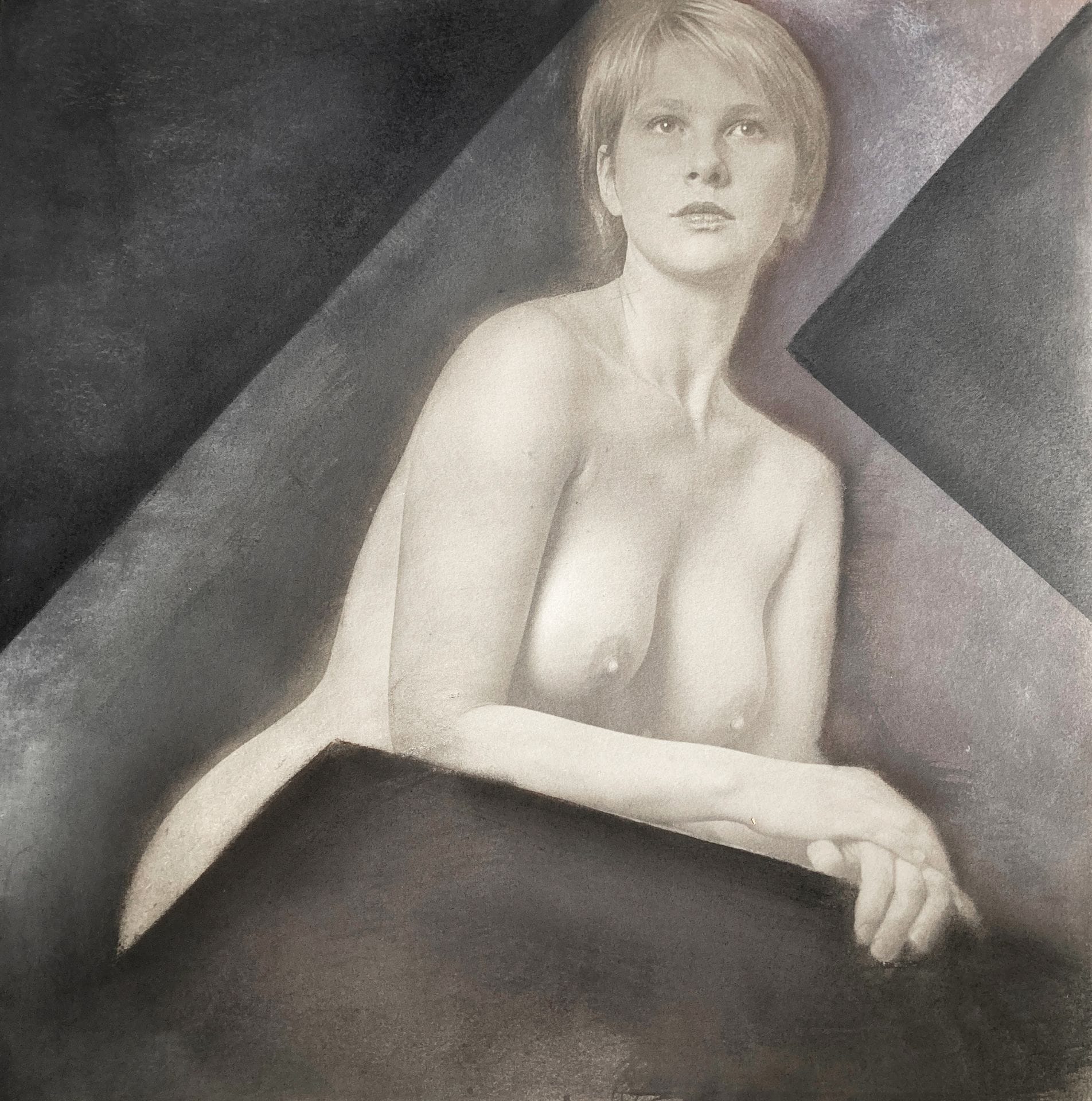 Claude Fauville (1940) 
Leaning Female Nude, c. 1990. 
Platinum print, hinged on board, enhanced with gouache, signed and numbered in pencil on the reverse. 
50 x 50 cmClaude

Fauville (1940) 
Leaning Female Nude, c. 1990. 
Platinum print, mounted on cardboard, enhanced with gouache, signed and numbered in pencil on versos. Edition of 2.
50 x 50 cm







