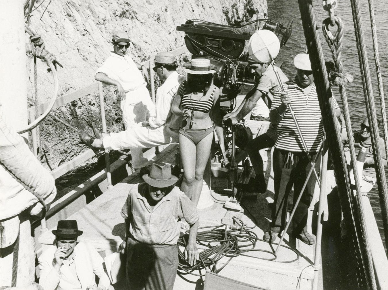 Unidentified photographer (the film's set photographer was Jicky Dussart
)Shooting of Jean-Luc Godard's Le Mépris, 1963. 
Silver print from the period. Handwritten annotations on verso.
17,5 x 23 cmUnidentified

photographer (the film's set photographer was Jicky Dussart)
Set of Le Mépris by Jean-Luc Godard, 1963. 
Vintage gelatin silver print. Handwritten annotation on verso.
17.5 x 23 cm








