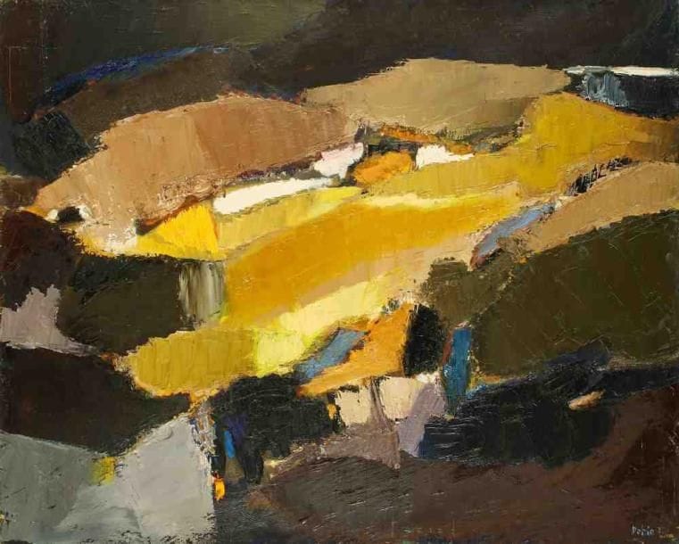 Paysage d'Espagne, 1970 Huile sur toile. Signée et datée en bas à droite. Accident et griffures. 81 x 100 cm