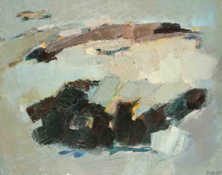 Paysage aux rochers, 1973 Huile sur toile. Signée et datée en bas à droite. 65 x 81 cm
