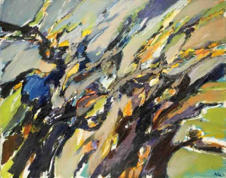 Le vieux tronc, 1974 Huile sur toile. Signée et datée en bas à droite. Titrée au dos. 73 x 92 cm