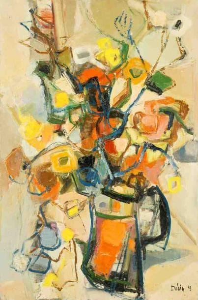 Le bouquet de bois morts, 1963 Huile sur toile. Signée et datée en bas à droite. Titrée au dos. 81 x 54 cm