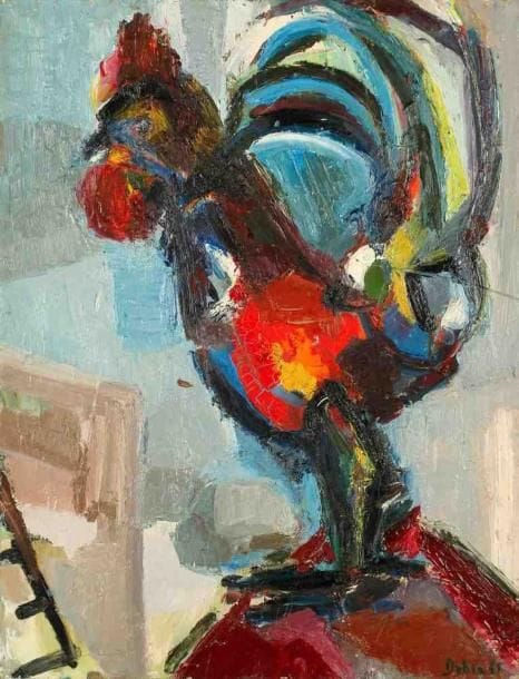Le coq de paille, 1965 Huile sur toile. Signée et datée en bas à droite. Titrée au dos. 65 x 50 cm