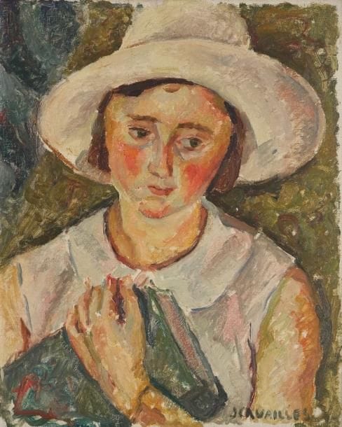 Jules CAVAILLES (1901-1977)
Portrait de Touti, 1932 Huile sur toile. Signée en bas à droite. Signée et titrée au dos. 46 x 38 cm Bibliographie: Florent Fels, Jules Cavaillès, les Maîtres de demain, Edition Sequana, Toulouse 1943, p. 37.