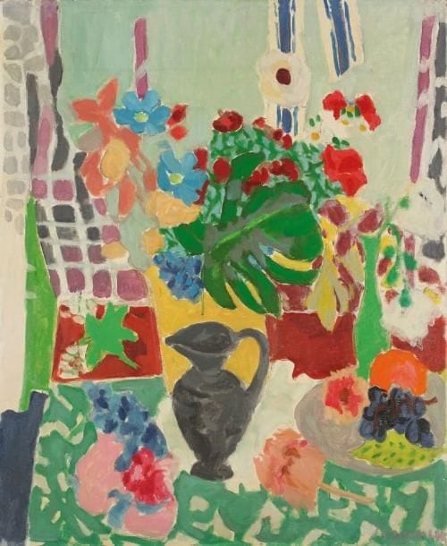 Jules CAVAILLES (1901-1977)
Harmonie verte et jaune Huile sur toile. Signée en bas à droite. Signée et titrée au dos. 73 x 60 cm