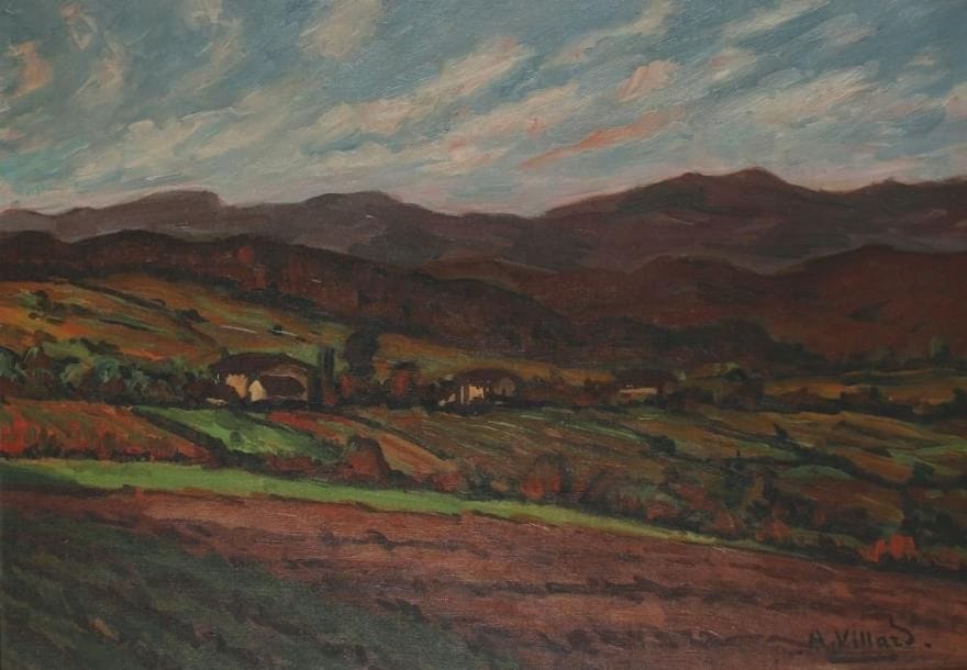 Antoine VILLARD (1867-1934)
Paysage de campagne Huile sur toile. Signée en bas à droite. 46 x 65 cm