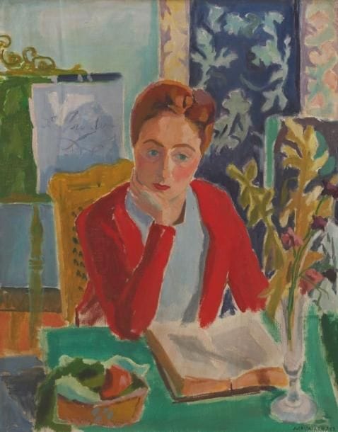 Jules CAVAILLES (1901-1977)
Portrait de Touti, 1942 Huile sur toile. Signée et datée en bas à droite. Signée et titrée au dos. 81 x 65 cm Exposition: Cavaillès, Tunis.