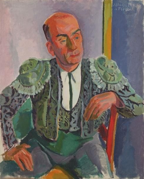 Jules CAVAILLES (1901-1977)
Le vieux Picador, 1943 Huile sur toile. Signée, datée et dédicacée «à Florent» [Fels?] en haut à droite. 81,5 x 65 cm Bibliographie: Florent Fels, Jules Cavaillès, les Maîtres de demain, Edition Sequana, Toulouse 1943, p. 63.