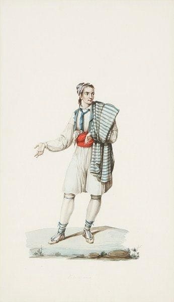 Antonio Maria ESQUIVEL [espagnol] (1806-1857)
L'homme de Valence. Gouache et aquarelle. Non signé. Une copie d'une lettre du professeur Enrique Valdivieso, spécialiste de la peinture romantique espagnole à l'Université de Seville, en date du 27 février 2003, sera remise à l'acquéreur. 47 x 28 cm