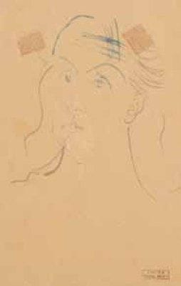 Raoul DUFY (1877-1953)
Portrait présumé de madame Dufy Dessin à l'encre. Porte le timbre de l'atelier en bas à droite. (traces de scotch) 21,5 x 13,5 cm