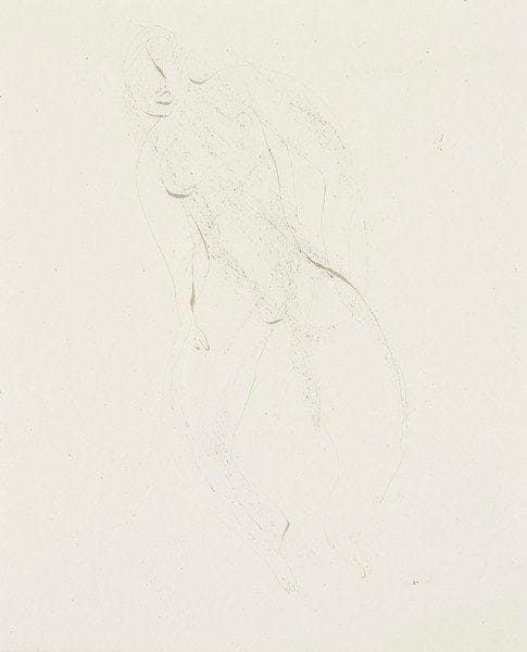 Jean FAUTRIER (1898-1964)
Nu couché Dessin à la mine de plomb et encre sur papier. Signé en bas à droite. 30,5 x 36,5 cm