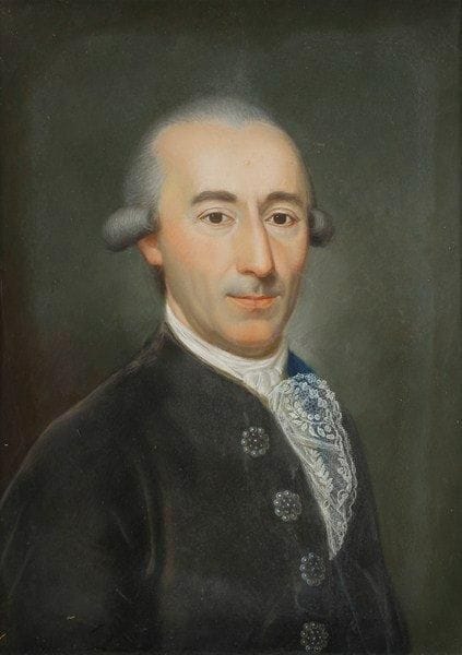 Nicolas MONPEUR (actif en France entre 1764 et 1791)
Portrait de Karl Theodor Arnold von Clermont (Aachen 1756 - Offenbach 1824) Pastel 52,5 x 39 cm Porte une ancienne étiquette au dos Charles Théodore Arnold de Clermont (+ 1826) grand père de Philippe... de Paris