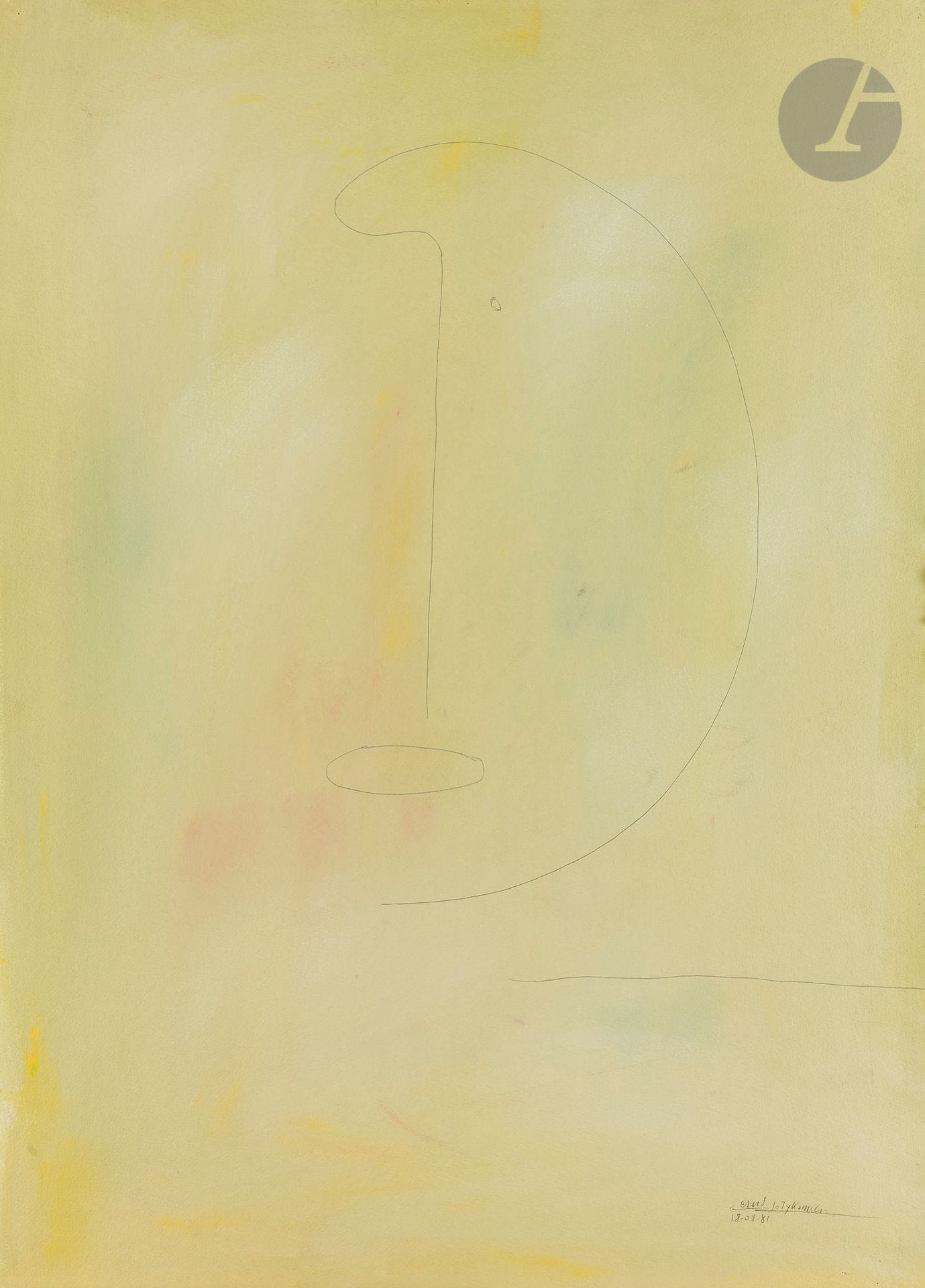 Gérard ZLOTYKAMIEN (born in 1940
)Face, 1981Gouache
and graphite.
Signed and dated lower right.
77 x 57 cm



