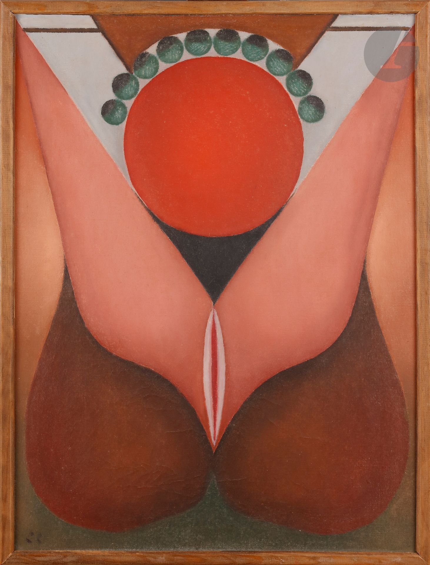 Louis CARMEIL (1920-1999)
Nu féminin, 1975
Huile sur toile.
Monogrammée en bas à gauche.
Signée et datée au dos.
(Craquelures).
61 x 46 cm