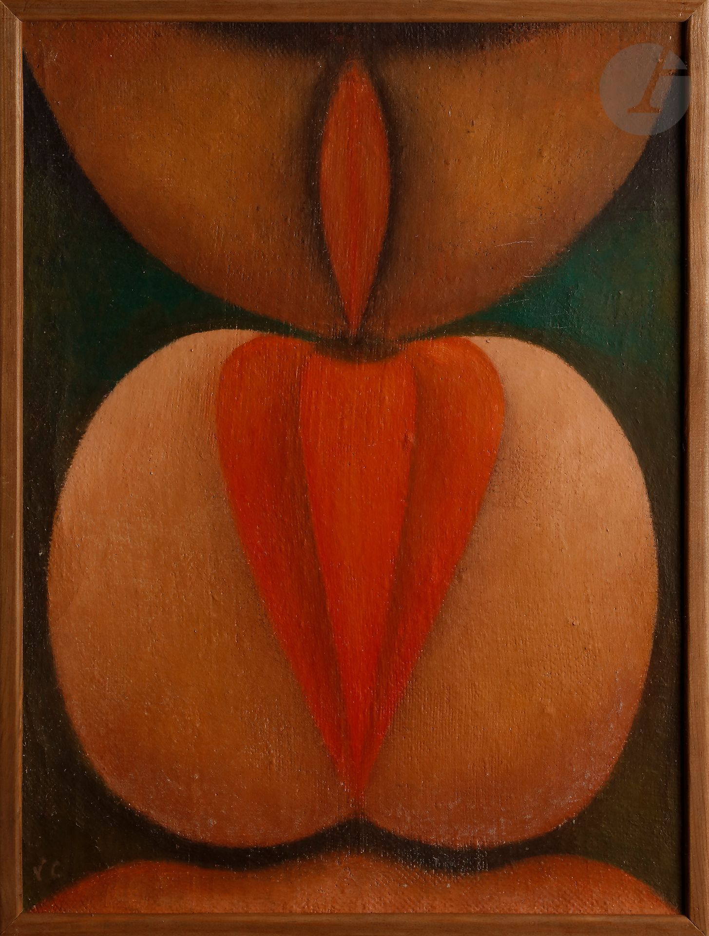 Louis CARMEIL (1920-1999)
Les Deux amies, vers 1975
Huile sur toile.
Monogrammée en bas à gauche.
Signée au dos.
61 x 46 cm