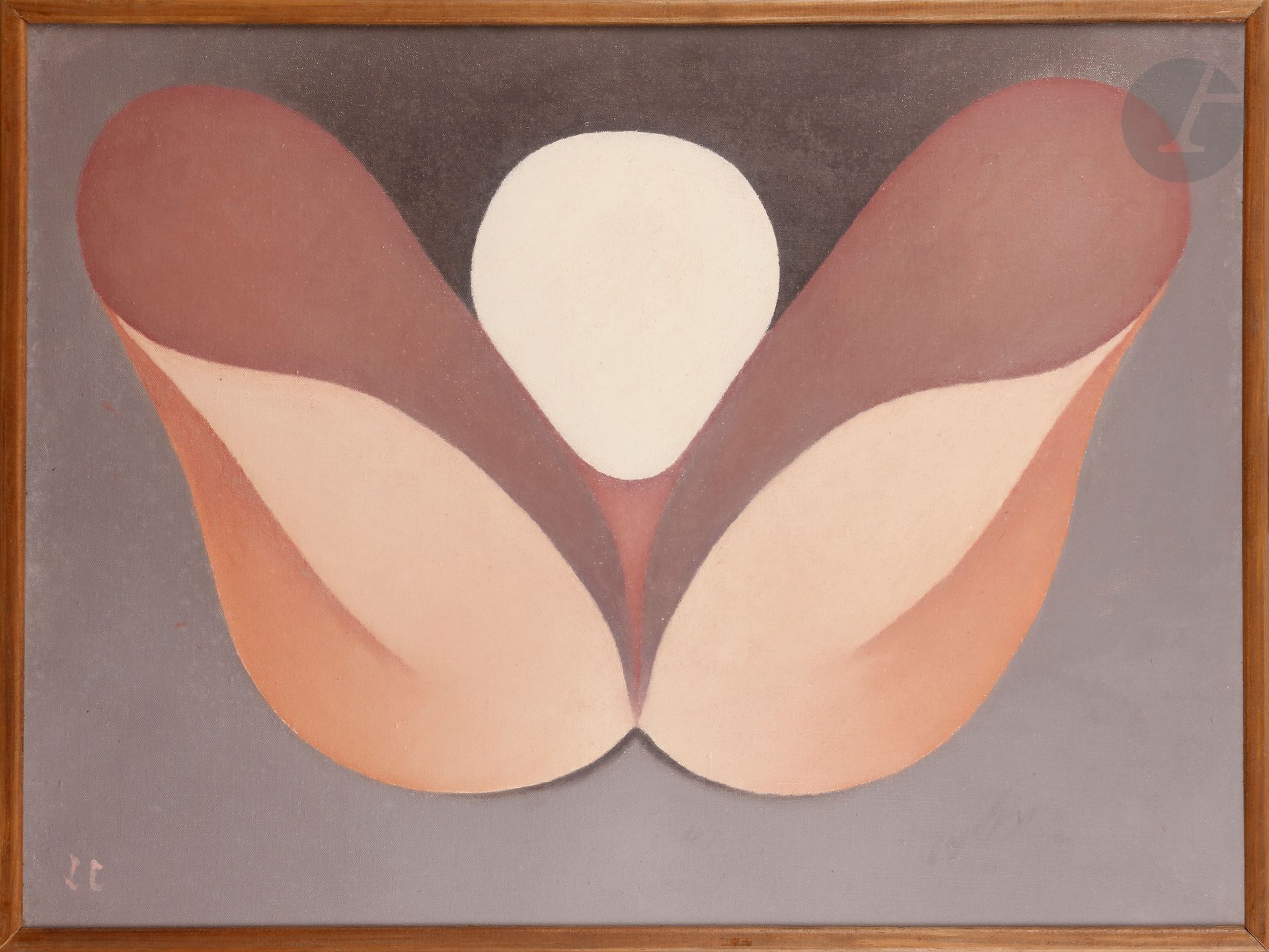 Louis CARMEIL (1920-1999)
Femme lascive, vers 1975
Huile sur toile.
Monogrammée en bas à gauche.
Signée au dos.
54 x 73 cm