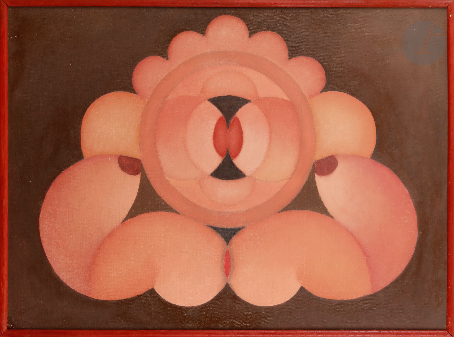 Louis CARMEIL (1920-1999)
Femme au miroir, vers 1974-75
Huile sur toile.
Signée au dos.
54 x 73 cm