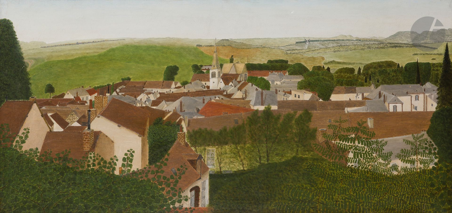 
André BAUCHANT (1873-1958)



Vue de village



Huile sur toile.



Signée en bas à droite.

(Accident).



47,5 x 98 cm





Provenance : 



Collection Grégory.





Exposition :



Les Maîtres populaires de la réalité, exposition itinérante, Musée de Grenoble, 1937, Kunsthaus Zûrich, 1938, New York, 1939, n° 99.
