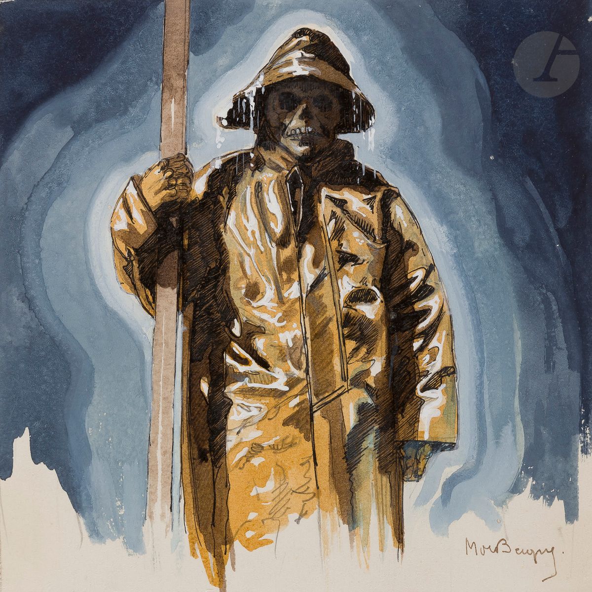 Maurice Jaubert de BECQUE (1878-1938
)Breton VanityInk
and gouache.
Signed lower right.
14,5 x 14,5 cm



