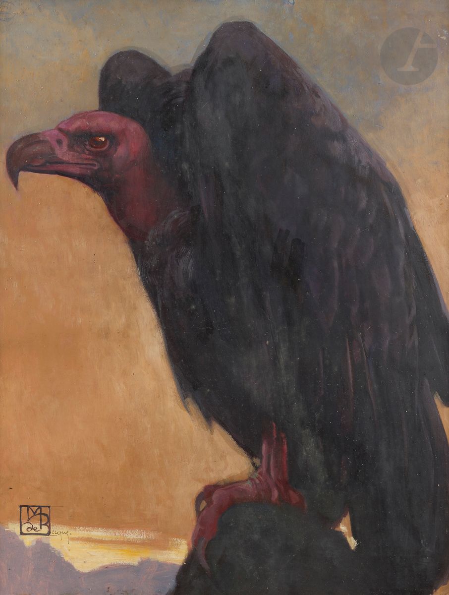 Maurice Jaubert de BECQUE (1878-1938)
Le Vautour
Huile sur papier.
Signée en bas à gauche.
62 x 47 cm
