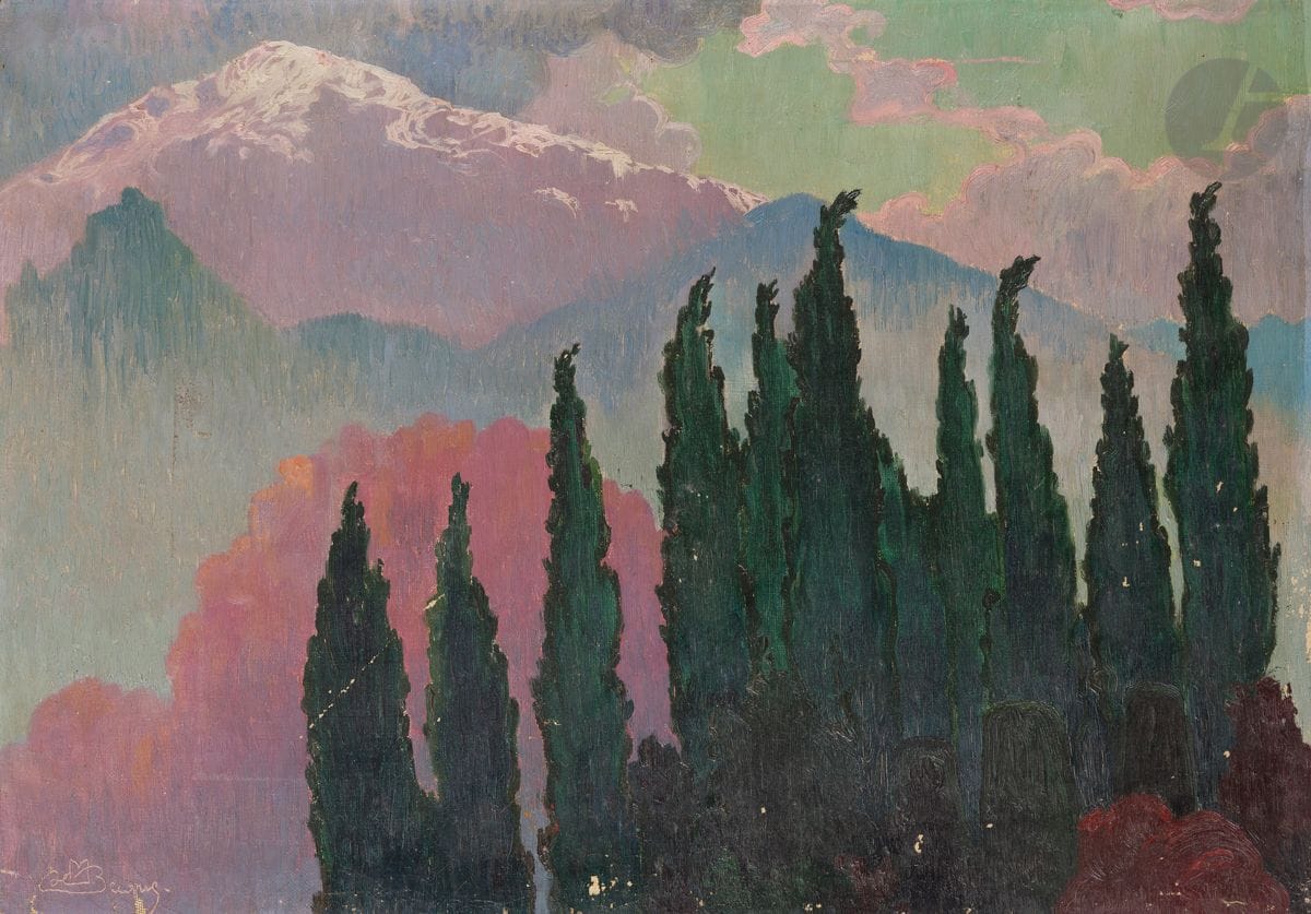 Maurice Jaubert de BECQUE (1878-1938
)Mountain landscape with big treesOil
on canvas.
Signed lower left.
(Misses and scratches).
38 x 55 cm




