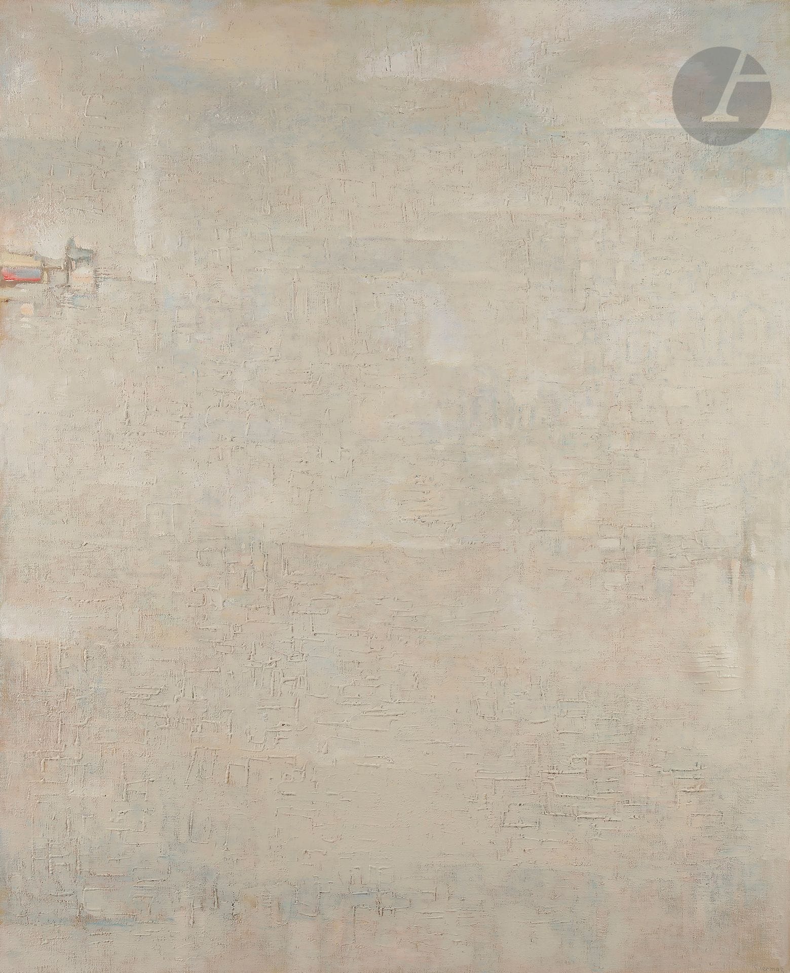 Abdelkader GUERMAZ [algérien] (1919-1996)
Venise, 1992
Huile sur toile.
Signée en bas à droite.
Signée et titrée au dos sur le châssis.
(Petit enfoncement).
100 x 81 cm

Provenance : 
Collection de Monsieur Hubert Chaufour, ami de l'artiste.

L'œuvre figure au Catalogue Raisonné en ligne de l'œuvre d'Abdelkader Guermaz sous le n°  0531.