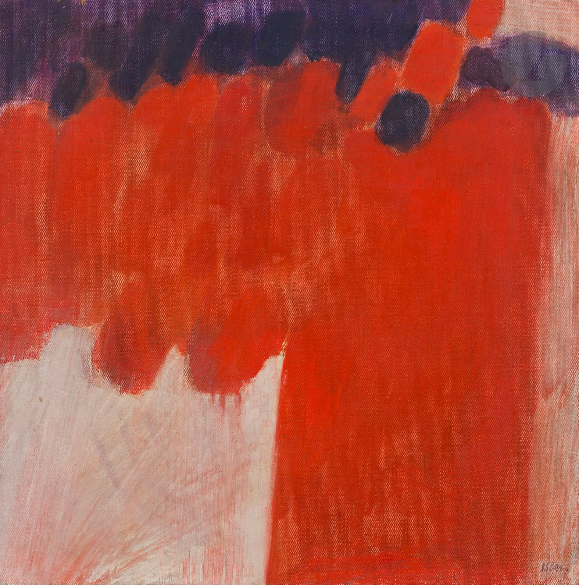 Ferit ISCAN [turc] (1931-1986)
Les Révoltés, 1961
Huile sur toile.
Signée en bas à droite.
Signée, datée et titrée au dos.
40 x 40 cm

Provenance : 
Famille de l'artiste.