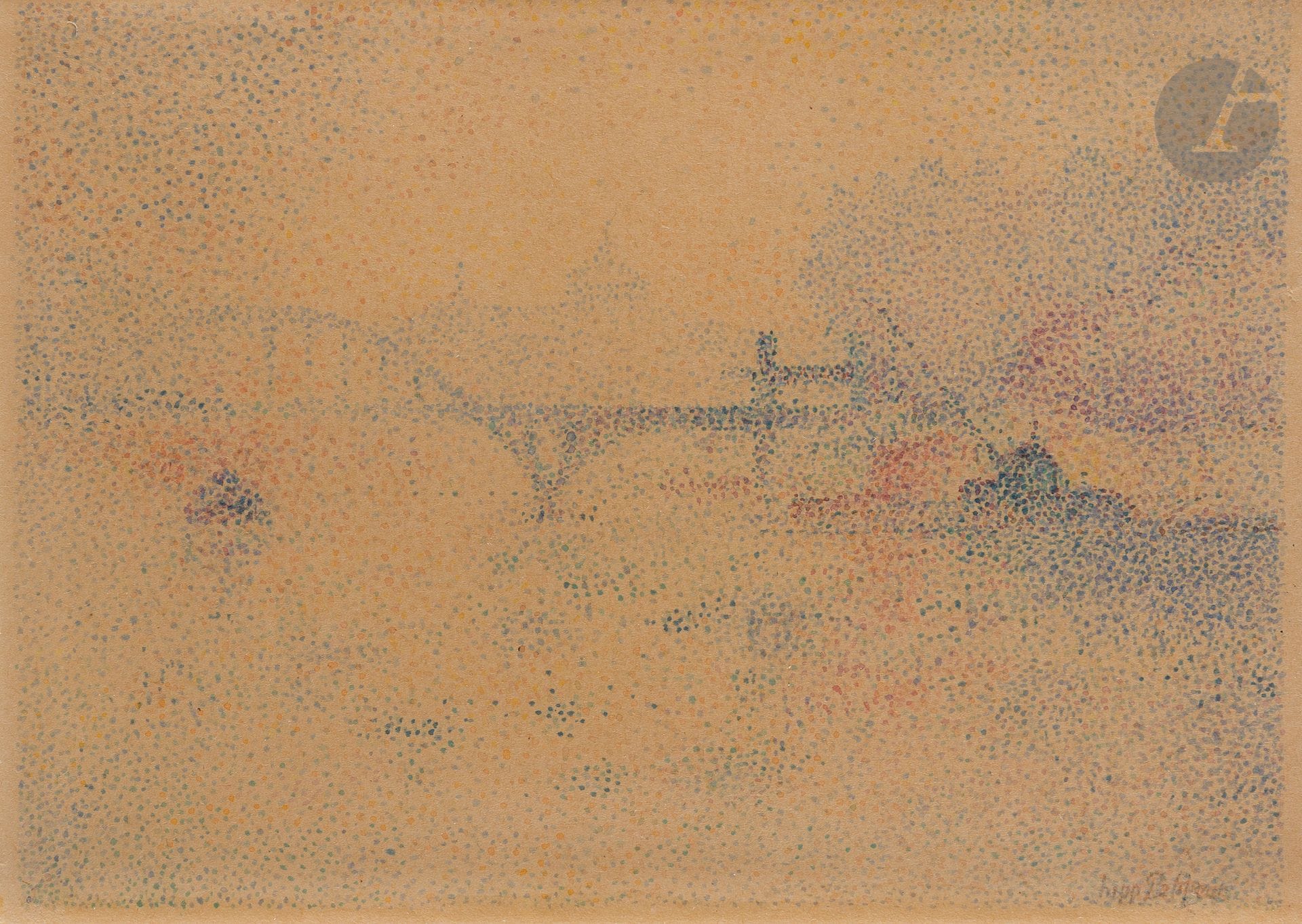 Hippolyte PETITJEAN (1854-1929)
Paris, le Grand Palais et la passerelle Debilly, vers 1900
Aquarelle.
Signée en bas à droite.
18,5 x 25 cm