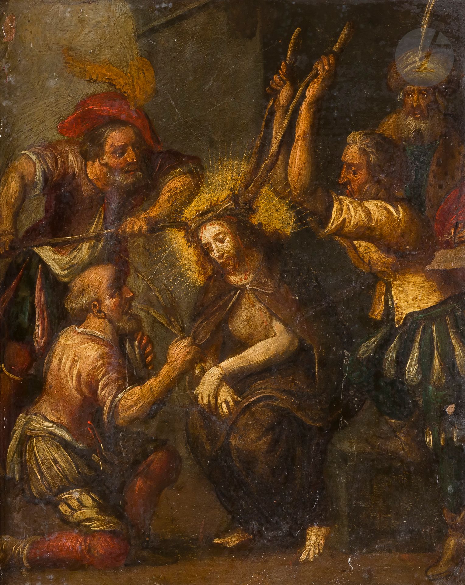 17th century FLEMISH school
The adoration of the shepherds
Copper
29,5 x 22,5 cm
(Accidents)
