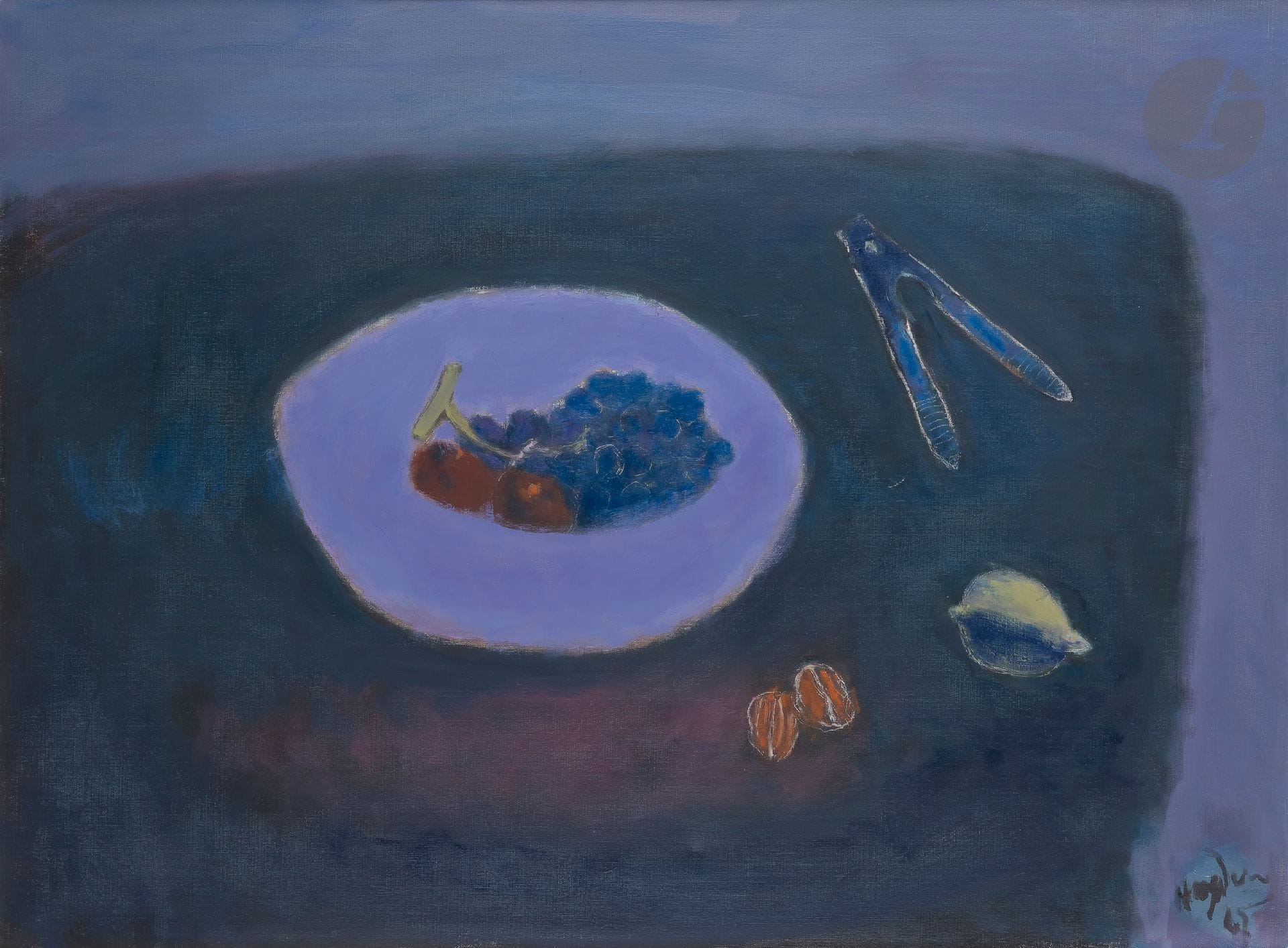 Henri HAYDEN (1883-1970)
Le Plat mauve, 1967
Huile sur toile.
Signée et datée en bas à droite.
60 x 81 cm

Provenance :
 - Dr et Mrs J. Pom.
- The Waddington Galleries, Londres (étiquette au dos).
- Sotheby’s Londres, Impressionist and Modern Paintings – Drawings – Watercolours and Sculpture, 22 février 1989, n°223, reproduit p. 141 du catalogue.
- Me Stauffer, Strasbourg, Palais des Congrès, juin 1990.
- Me Lombrail et Teucquam, La Varenne Saint Hilaire, 8 décembre 1990. 

Un certificat de Madame Laurence Le Cieux, détentrice des droits afférents à l’œuvre de Henri Hayden, sera remis à l’acquéreur.


