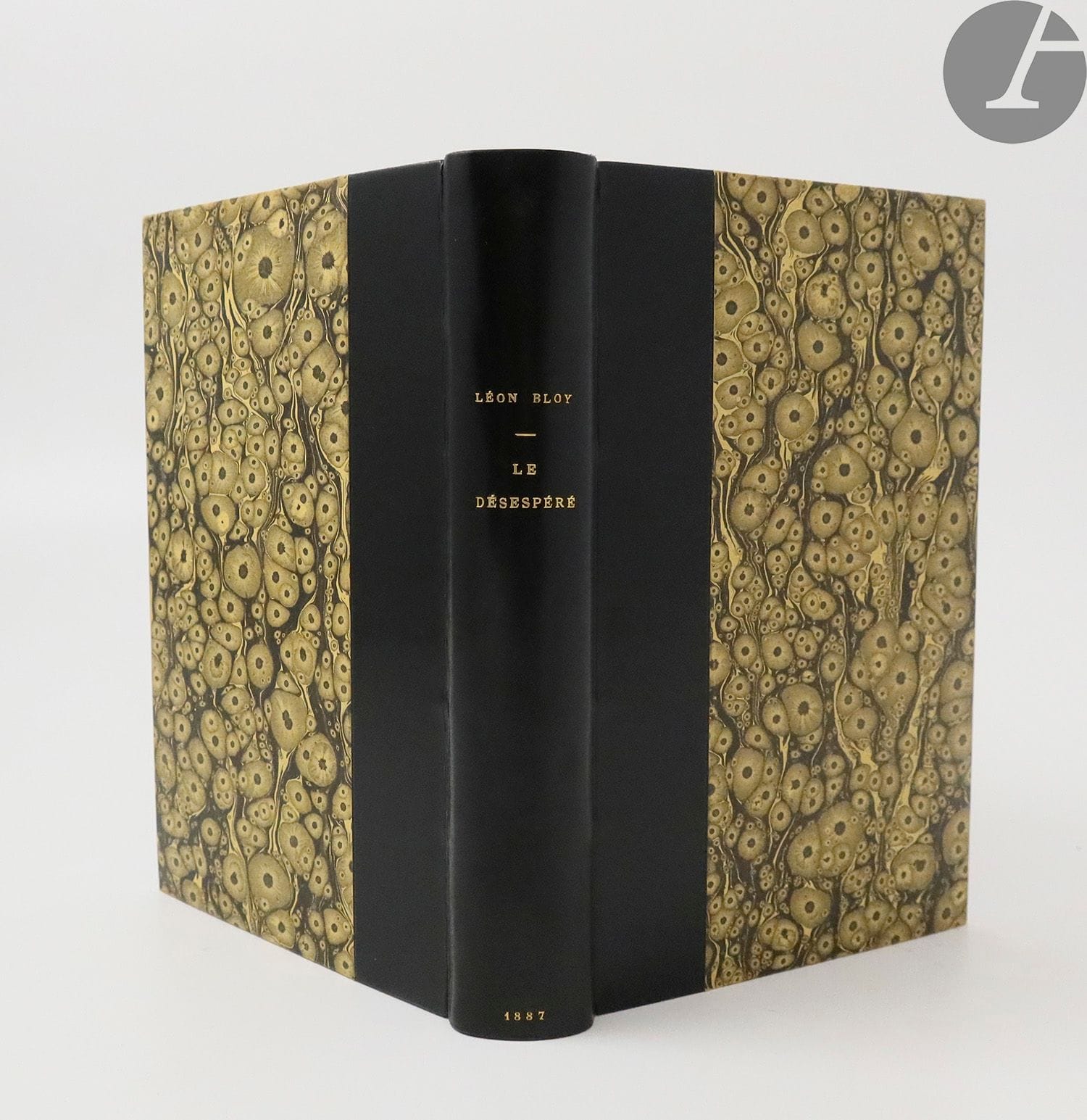 BLOY (Léon).
Le Désespéré.
Paris : Tresse & Stock, 1887. — In-18, demi-box noir, dos lisse, tête dorée, non rogné, couverture conservée (H. Alix).
Édition originale.

Exemplaire sur papier d'édition, très bien relié par Alix.