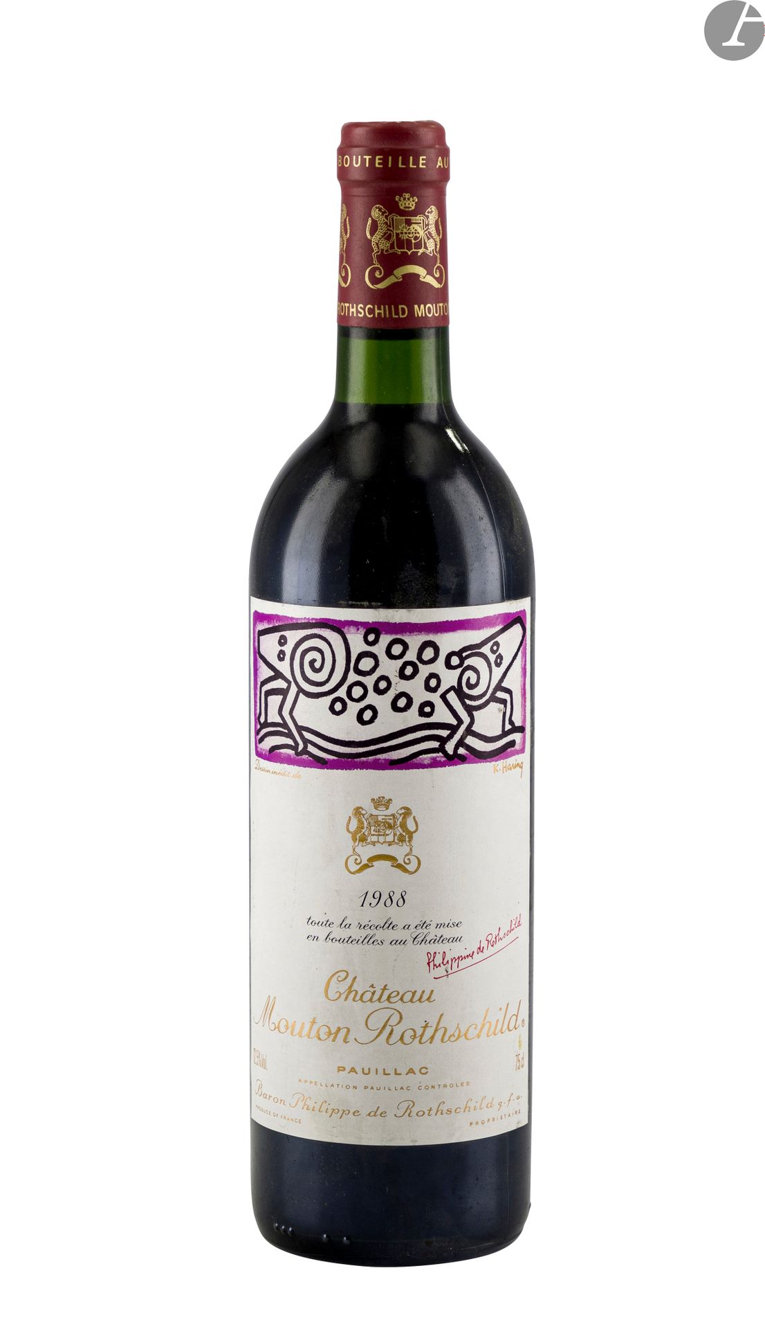 1 B CHÂTEAU MOUTON ROTHSCHILD (B.G; e.l.s.), GCC1 Pauillac, 1988