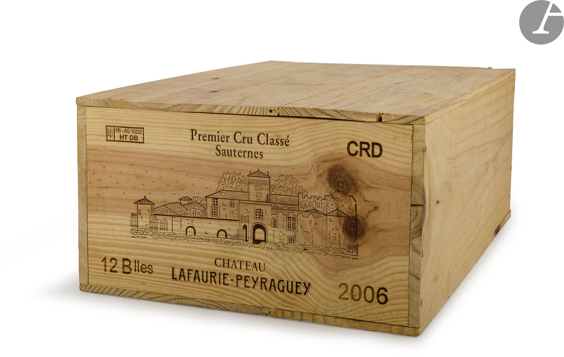 12 B CHÂTEAU LAFAURIE-PEYRAGUEY (Caisse Bois d'origine), CC1 Sauternes, 2006