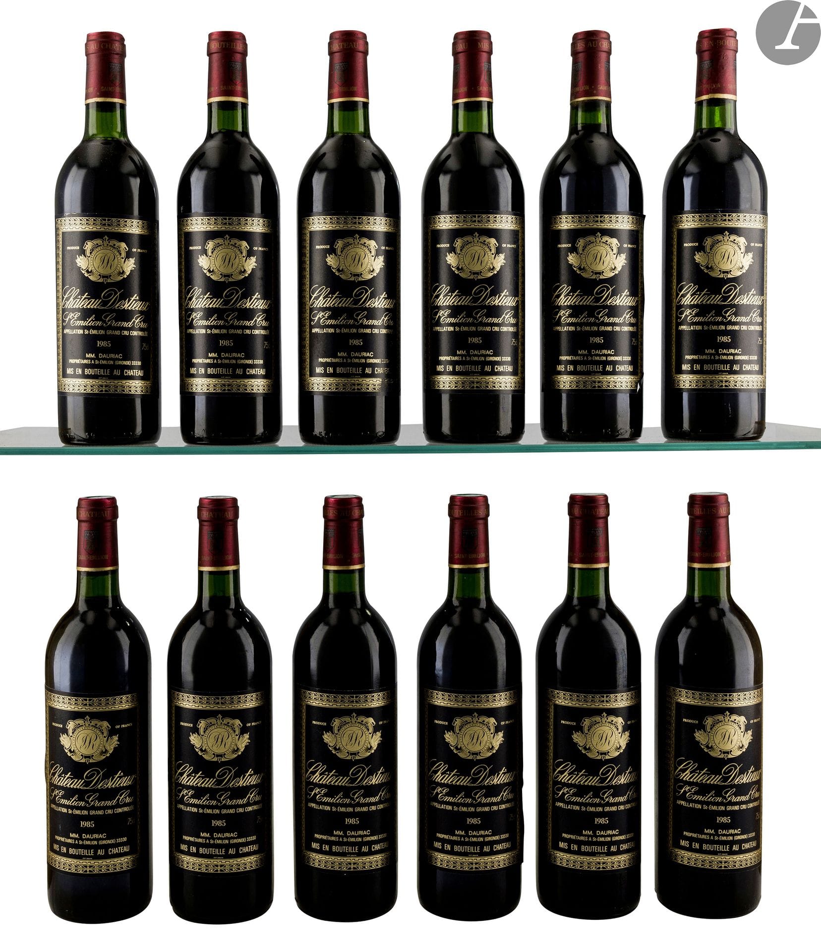 12 B CHÂTEAU DESTIEUX (6 B.G; 2 B.G.-), GC Saint-Emilion, 1985