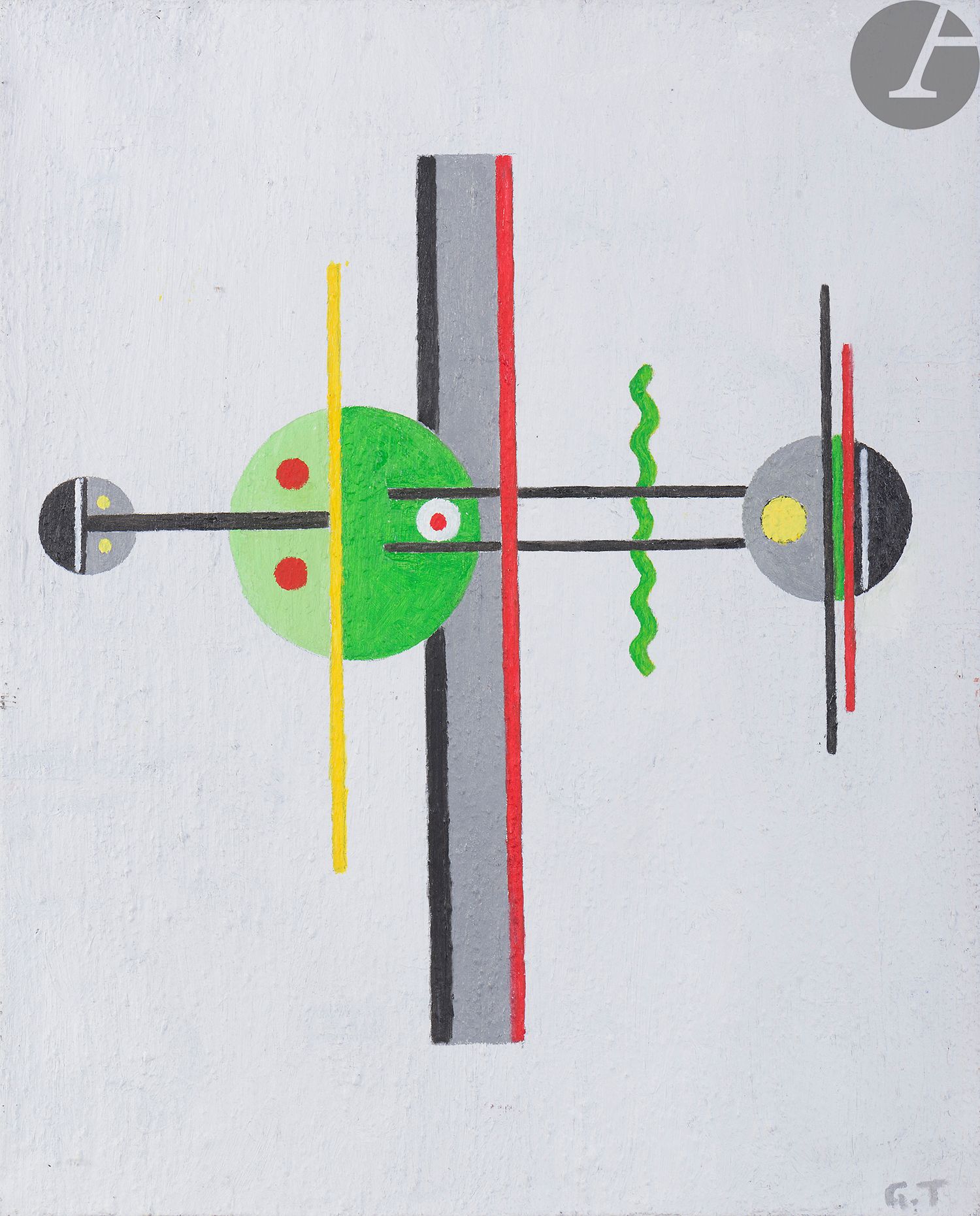 GEORGES TERZIAN (1939-2021) 
The ChainOil
on canvas. 
Monogrammed lower right. 
Signed and titled on the back. 
41,5 x 33 cm




