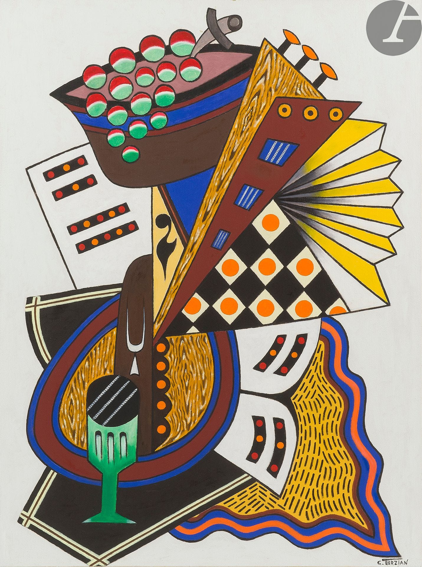 
GEORGES TERZIAN (1939-2021) 

The Tuning Fork, 2015 

Oil on canvas. 

Signed lower right. 

Signed, dated and titled on the back. 

130 x 97 cm
