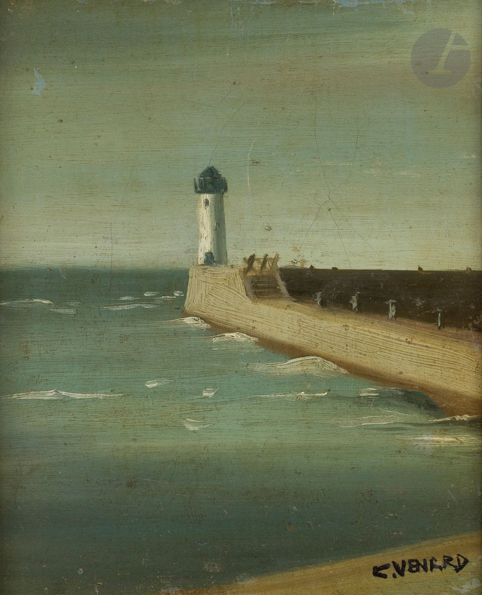 Claude VENARD (1913-1999
)Lighthouse in BrittanyOil
on canvas.
Signed lower right.
(Cracks).
27 x 22 cm




