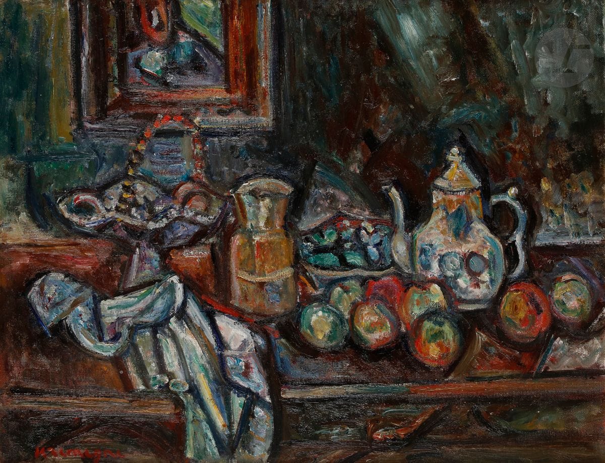 Pinchus KRÉMÈGNE (1890-1981)
Nature morte
Huile sur toile.
Signée en bas à gauche.
50 x 65 cm