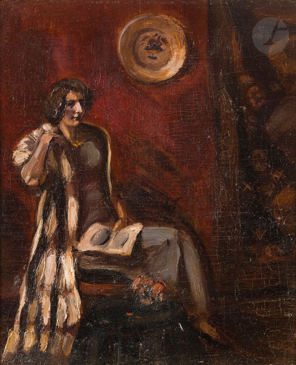 Henri LE FAUCONNIER (1881-1946
)Woman with fur readingOil
on canvas.
Monogrammed in the composition.
46 x 38 cm



