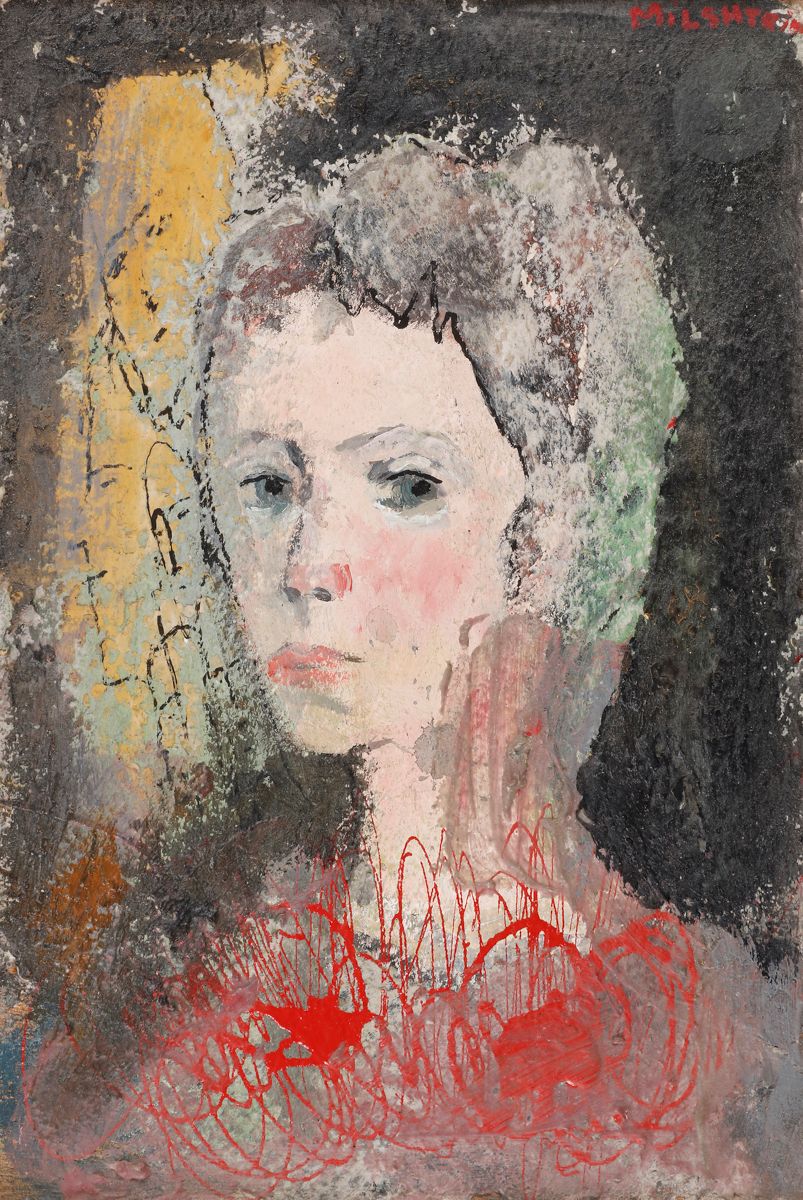 Zwy MILSHTEIN (1934-2020)
Portrait de femme
Technique mixte sur panneau.
Signée en haut à droite.
30 x 22 cm
