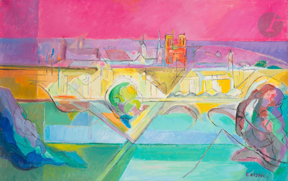 Christian D'ESPIC (1901-1978
)Paris, Le Pont des ArtsOil
on canvas.
Signed lower right.
Signed and titled on the back.
60 x 92 cm




