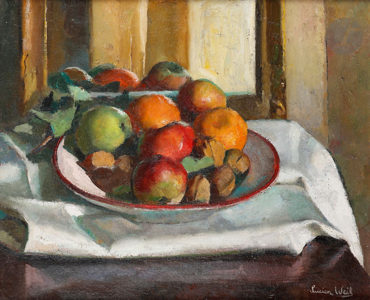 Lucien WEIL (1902-1963
)Still life with fruits and nutsOil
on canvas.
Signed lower right.
33 x 41 cm



