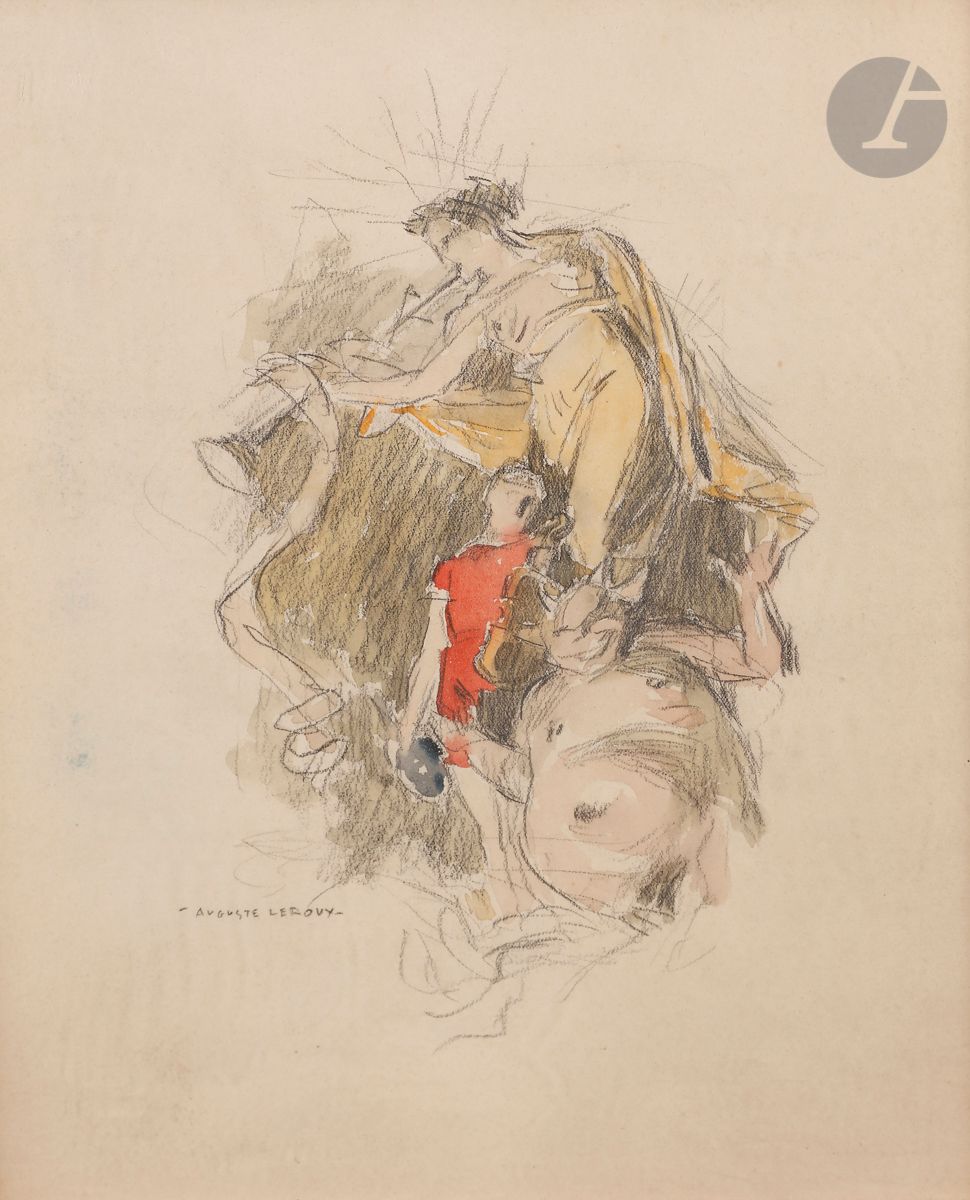 Auguste LEROUX (1871-1954)
Allégories
2 aquarelles, encre ou crayon.
Signées.
29 x 24,5 cm et 17 x 12 cm