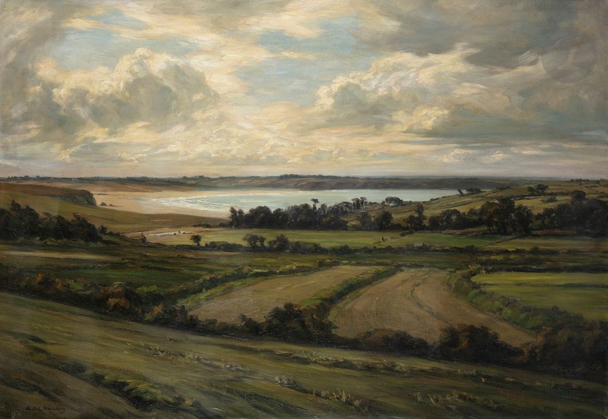 André DAUCHEZ (1870-1948)
Pays de Kerloc’h, vue sur la baie
Huile sur toile.
Signée en bas à gauche.
81 x 116 cm