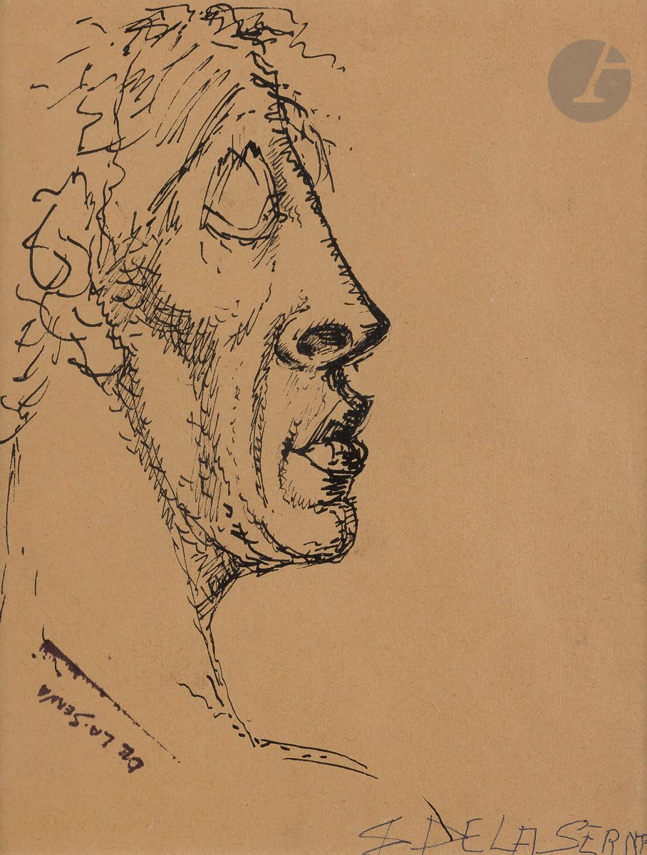 Ismaël de la SERNA (1897-1968
)Profile of a manInk
.
Stamped lower left.
21 x 16.5 cm



